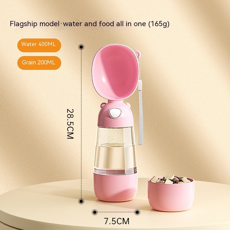 Portable Pet Water Bottle – Travel Food & Water Feeder